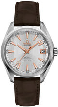 Omega Silver Dial Leather seamaster