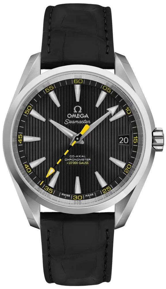 Omega Black Leather Strap seamaster