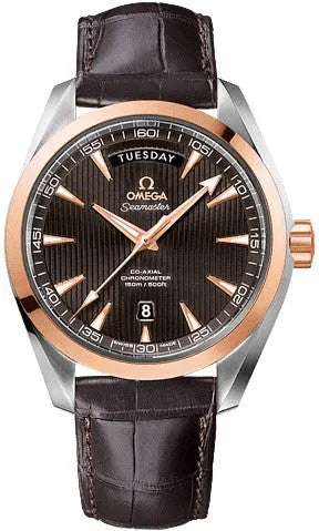 Omega Brown Dial Leather seamaster