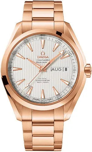seamaster Omega Rose Gold Silver Dial
