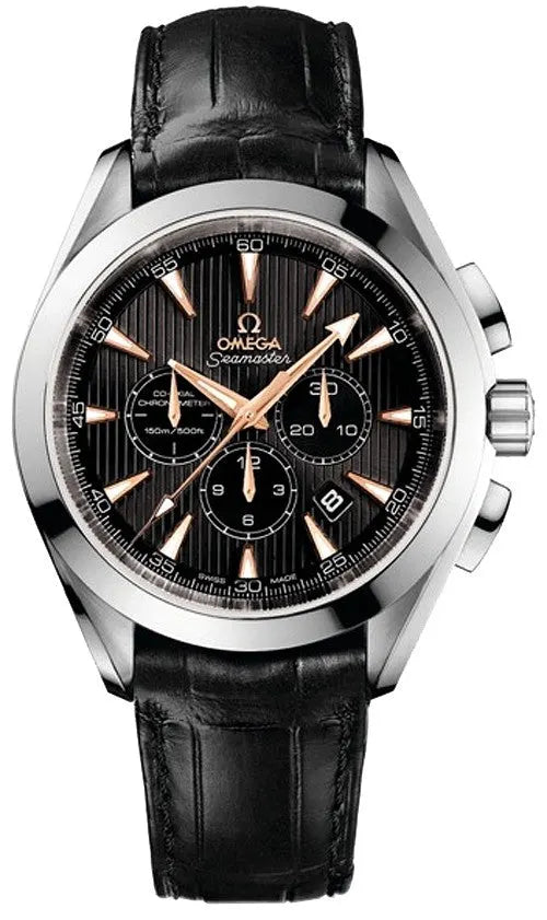 Omega Black Dial Rose Gold