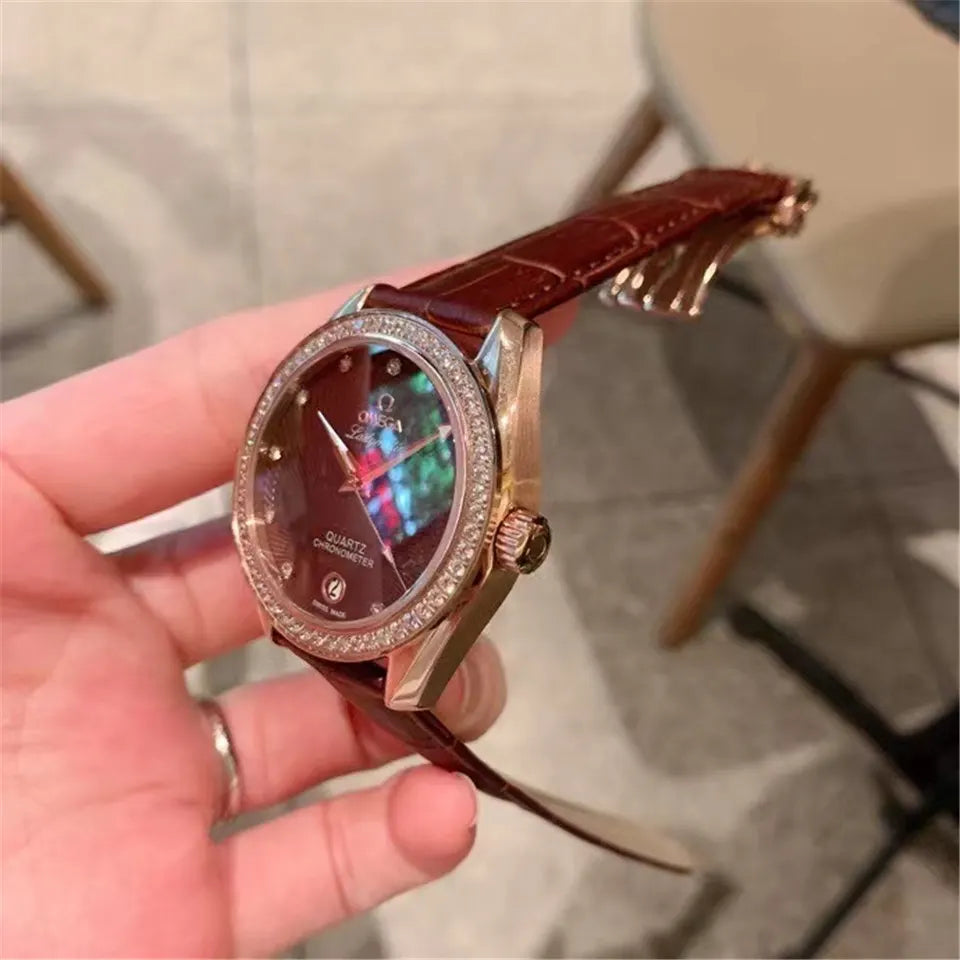 Omega Ladymatic Brown Diamond - Hình 2