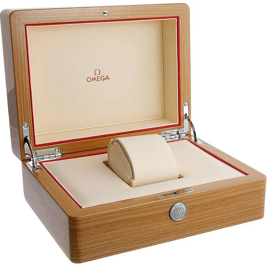 Omega Red Dial Steel Watch - Hình 3