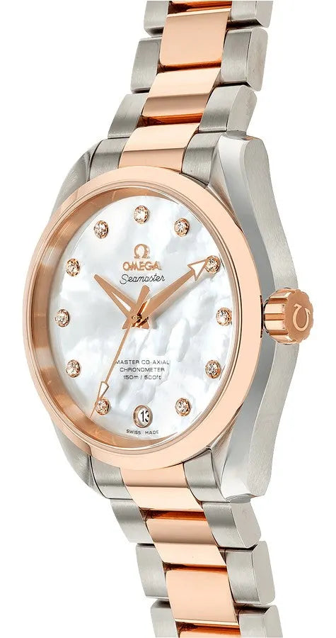 seamaster Omega Mother of Pearl Diamond Watch - Hình 2