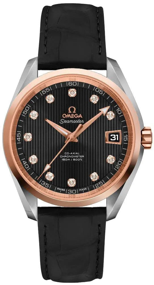 Omega Rose Gold Leather