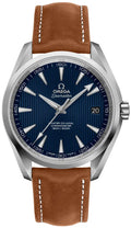 seamaster dial Omega Blue Leather Watch