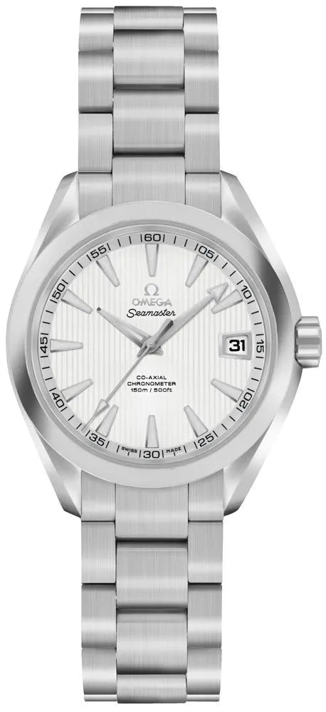 Omega White Dial Steel Aqua Terra