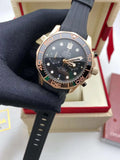 Omega Rose Gold Rubber Chronograph