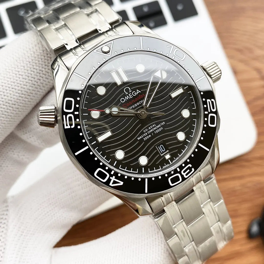 Seamaster Wave Dial Steel