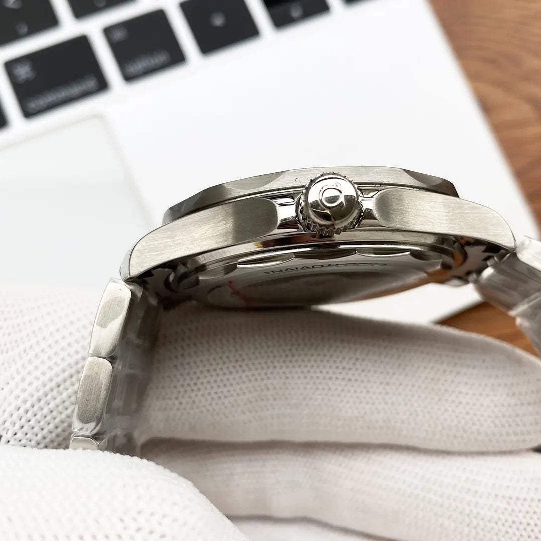 Omega Grey Wave Blue Bezel - Hình 2