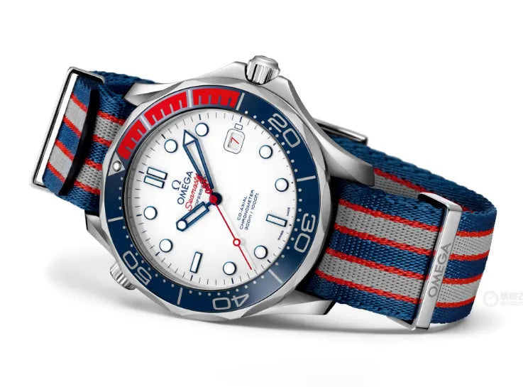 Omega Seamaster White Dial NATO - Hình 9