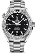 bezel Omega Seamaster Black Dial Diamond