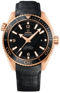 seamaster Omega Rose Gold Black Leather