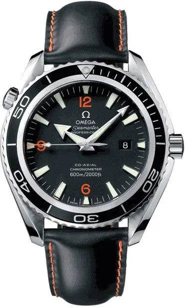 Seamaster Black Leather Orange