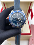 Omega Blue Chronograph Leather