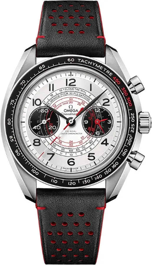 Omega White Dial Leather Racing – Omega Speedmaster White Dial Black
