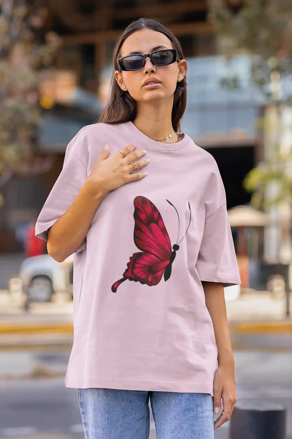 Butterfly Oversized Tee - Urban Theory Co