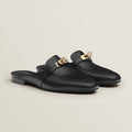 Hermes 0Z Mule Noir Gold