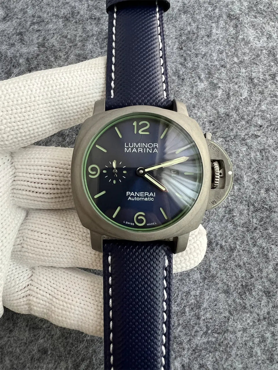 Panerai Blue Titanium Watch - Hình 4
