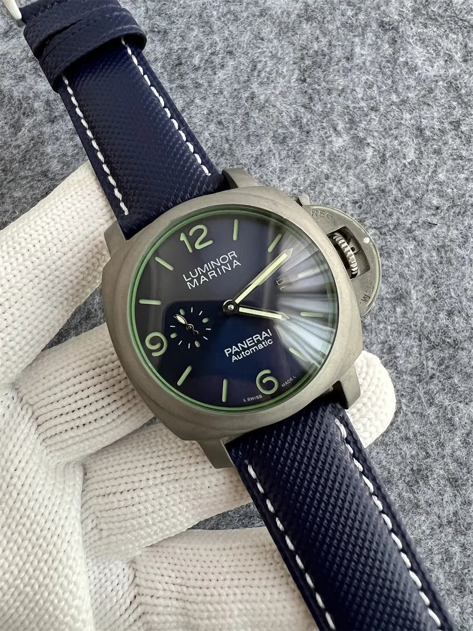 Panerai Blue Titanium Watch - Hình 5