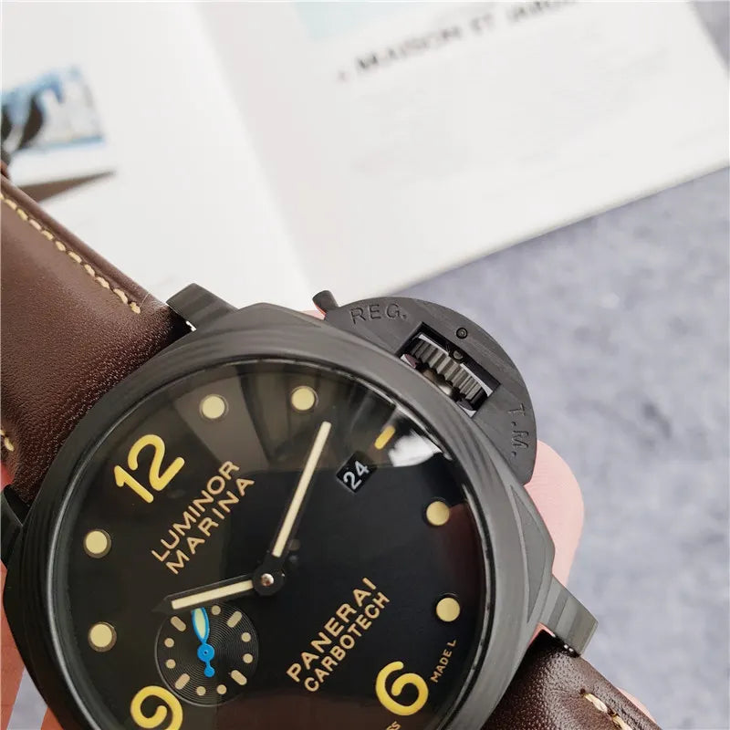 Panerai Carbotech Brown Leather - Hình 5