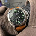Panerai Black Dial Leather Watch