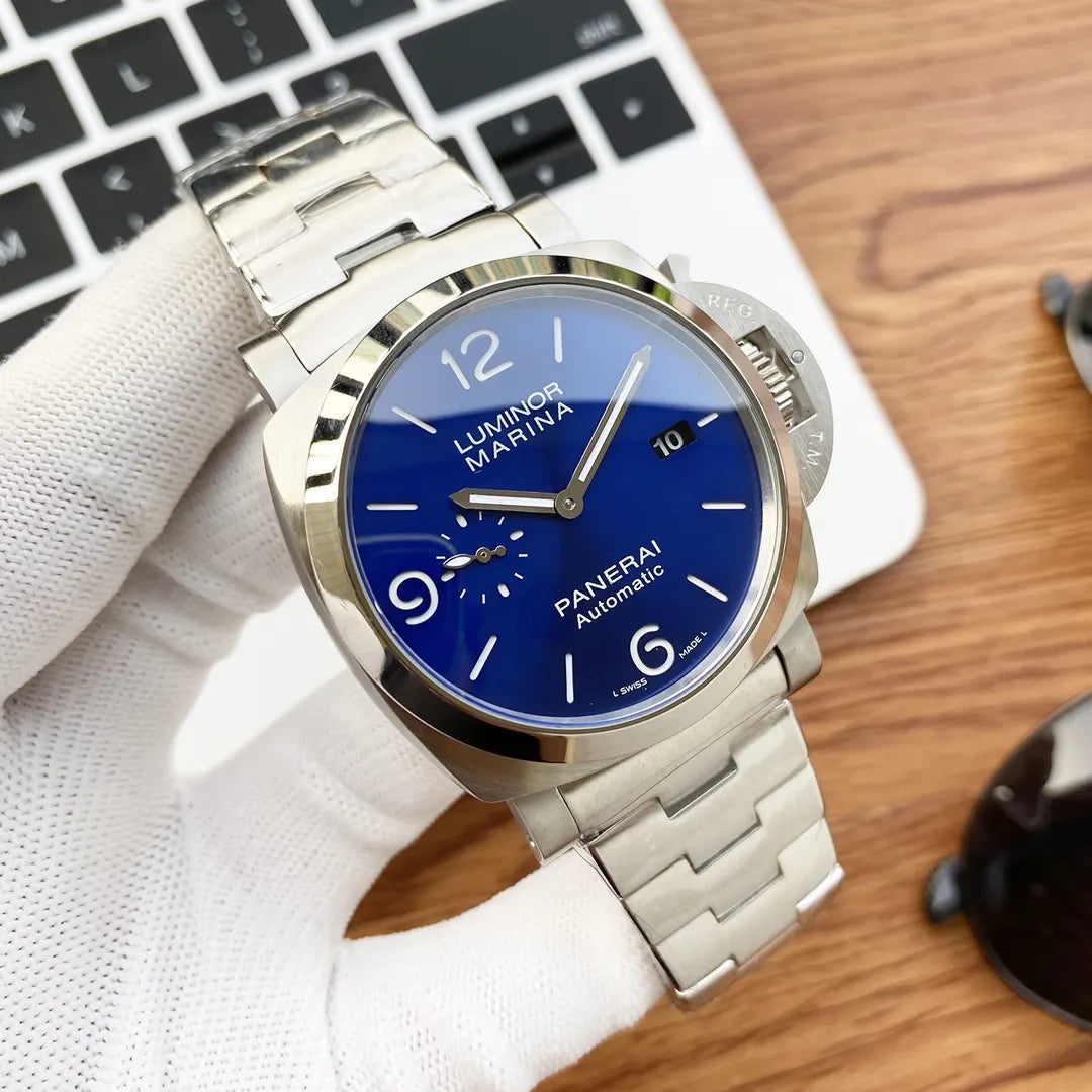 Panerai Blue Dial Steel Bracelet - Hình 5