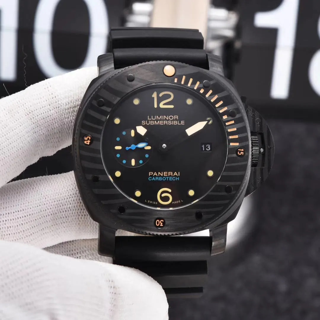 Panerai Carbotech Black Rubber luminor - Hình 7
