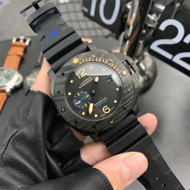 Panerai Carbotech Black Rubber luminor - Hình 8