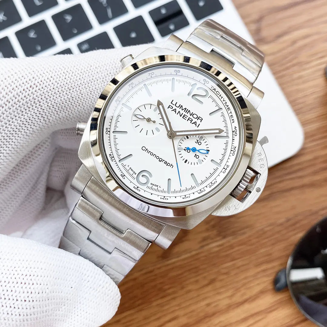 Panerai White Dial Chronograph - Hình 4