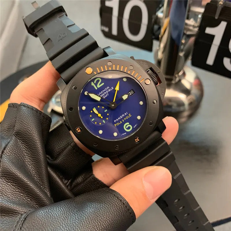 Panerai Blue Dial Black Rubber - Hình 8