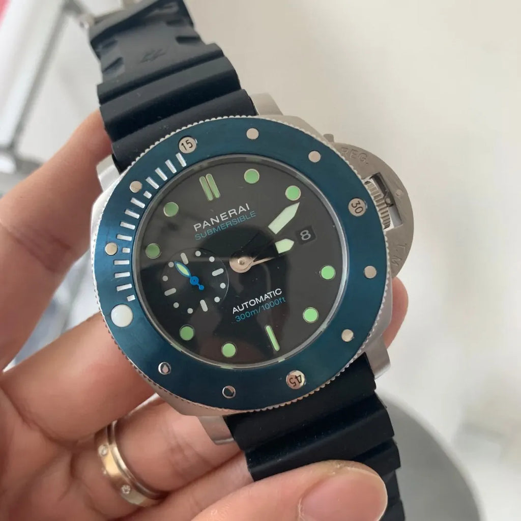 Panerai Submersible Blue Bezel - Hình 6