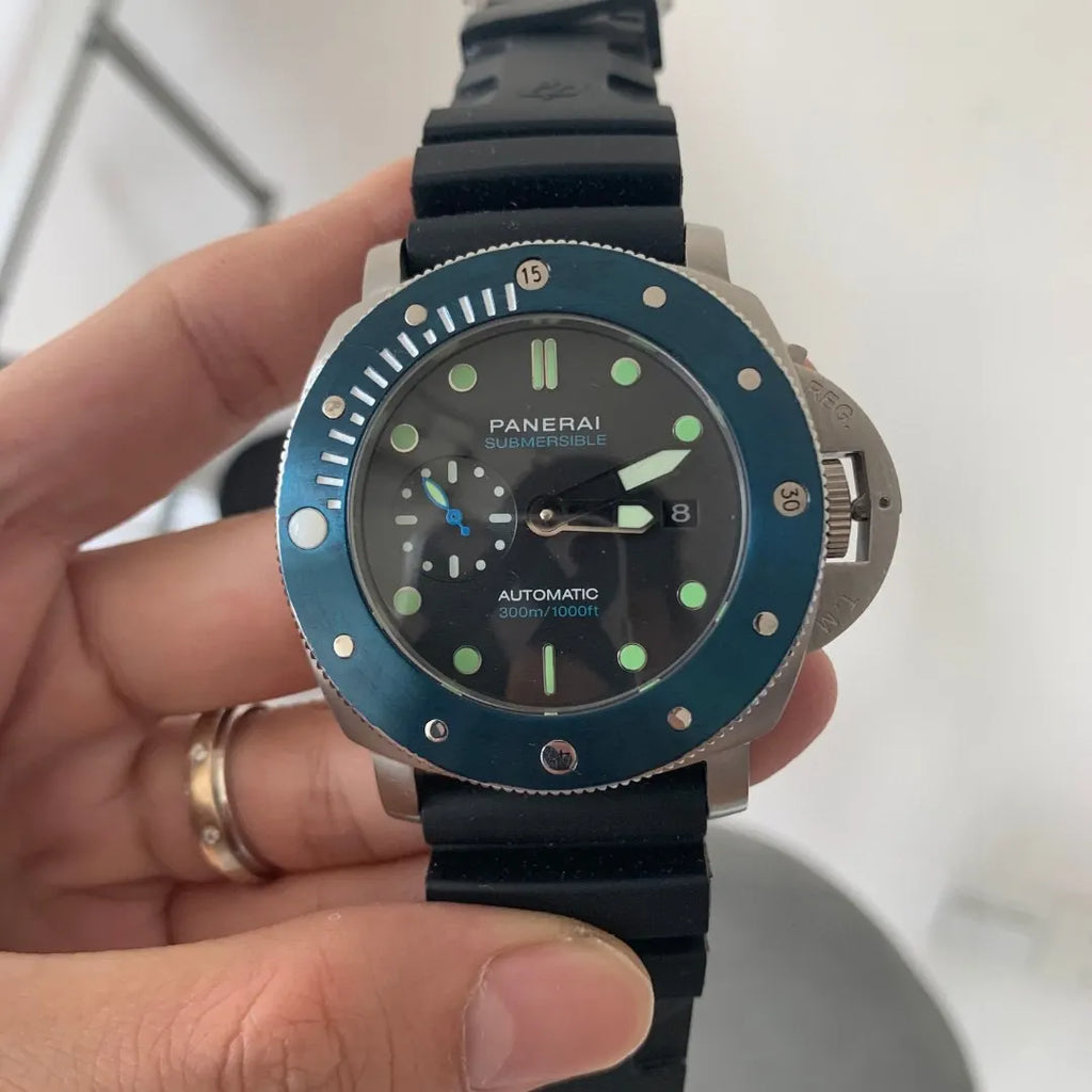 Panerai Submersible Blue Bezel - Hình 7