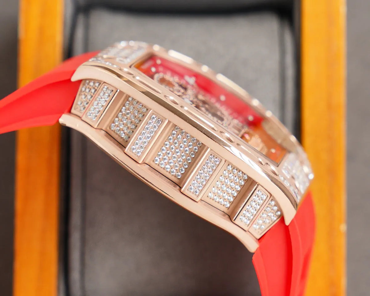 red Richard Mille Skull Watch - Hình 4