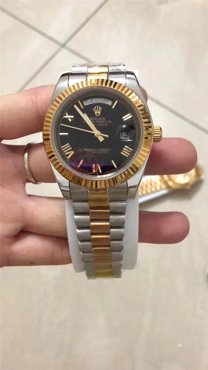 day Rolex Gold Fluted Champagne - Hình 8