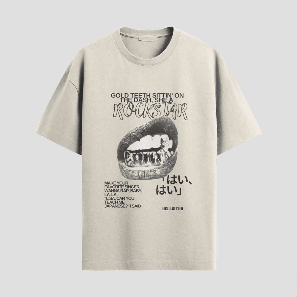 Rockstar Lyric Oversized Tee - Urban Theory Co