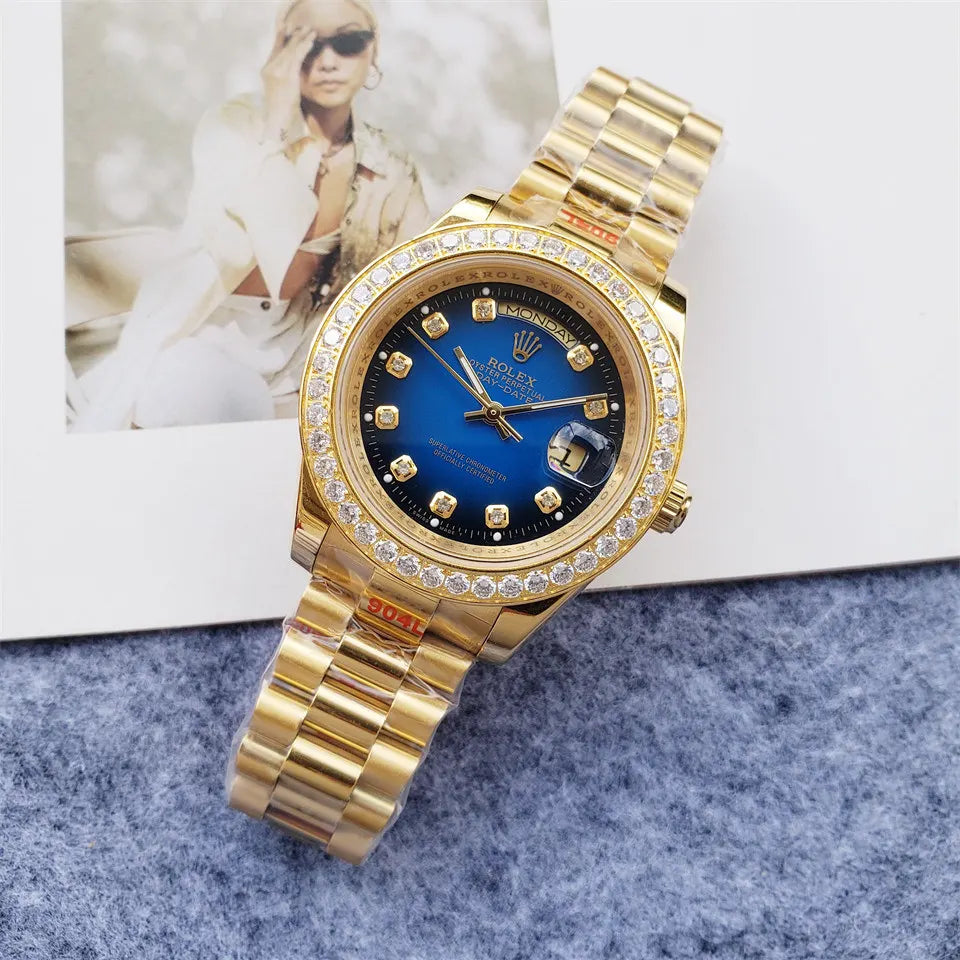 dial Rolex Blue Diamond Day-Date