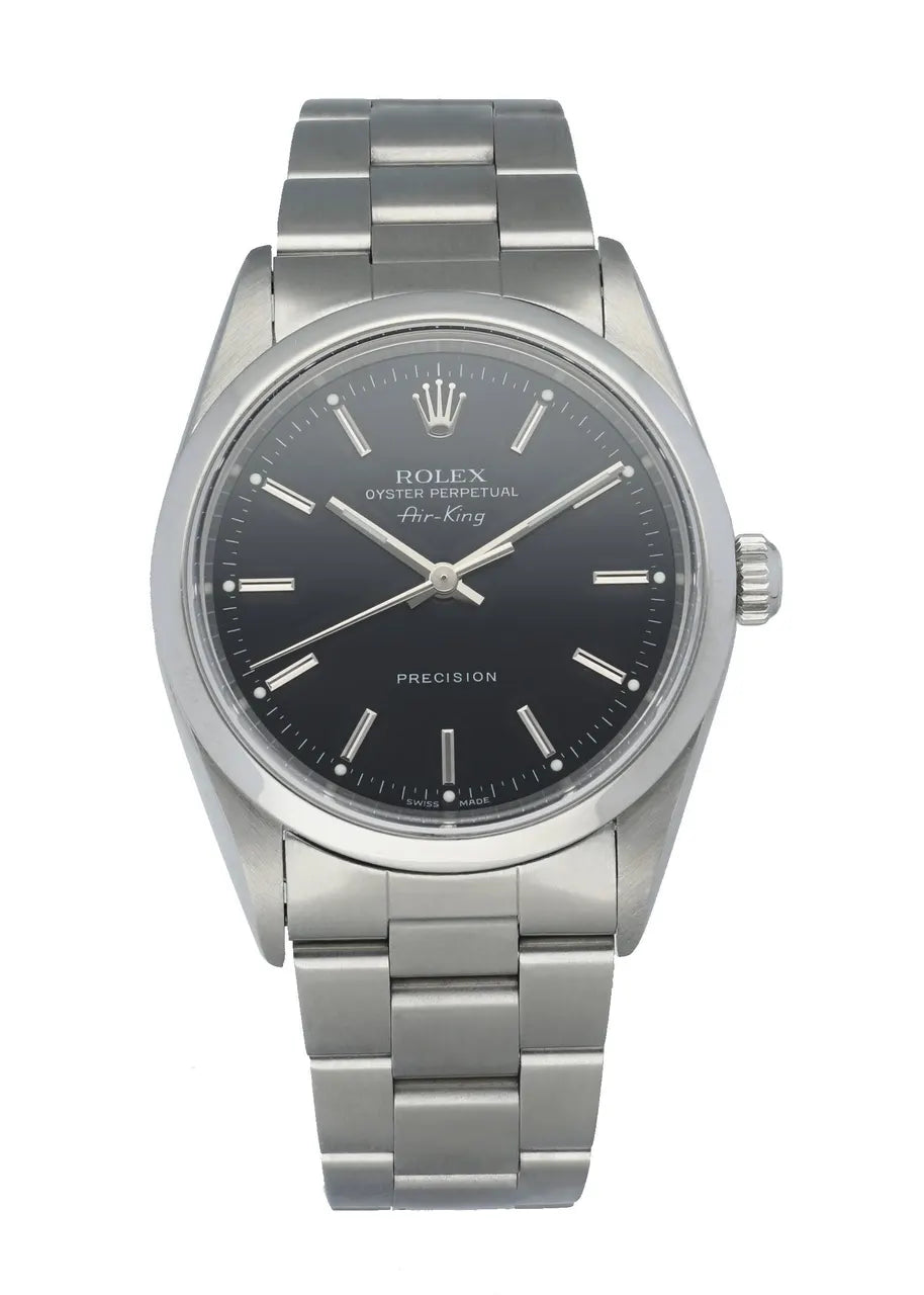 stainless steel Rolex Air-King Black Dial