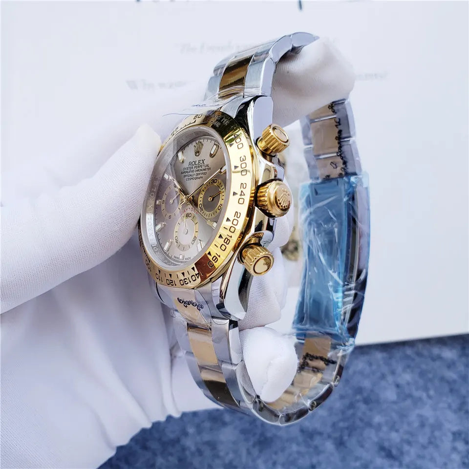 steel Rolex Daytona Two-Tone Gold Dial - Hình 3