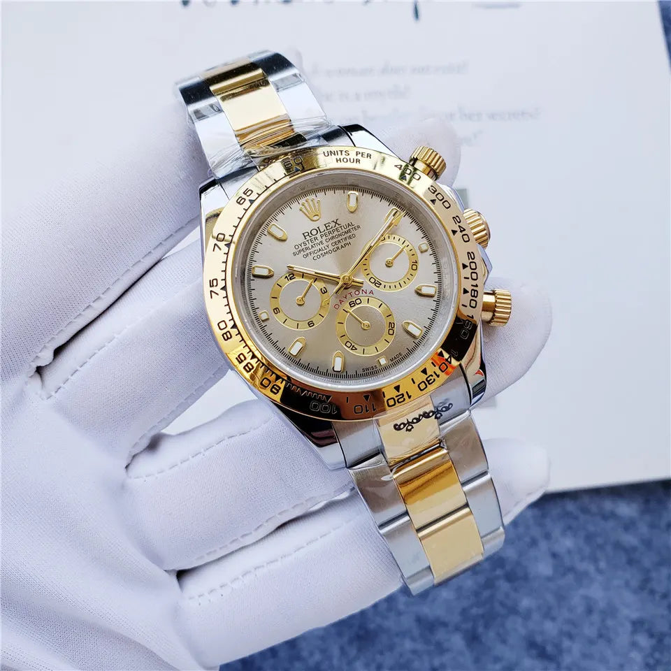 steel Rolex Daytona Two-Tone Gold Dial - Hình 6