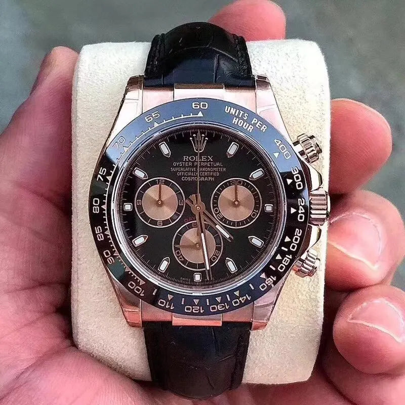 dial Rolex Daytona Rose Gold Black – Rolex Daytona Rose Gold Black