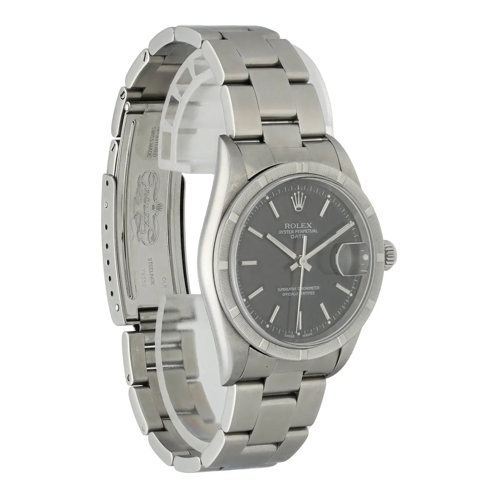 Rolex Black Dial Stainless Steel oyster - Hình 3