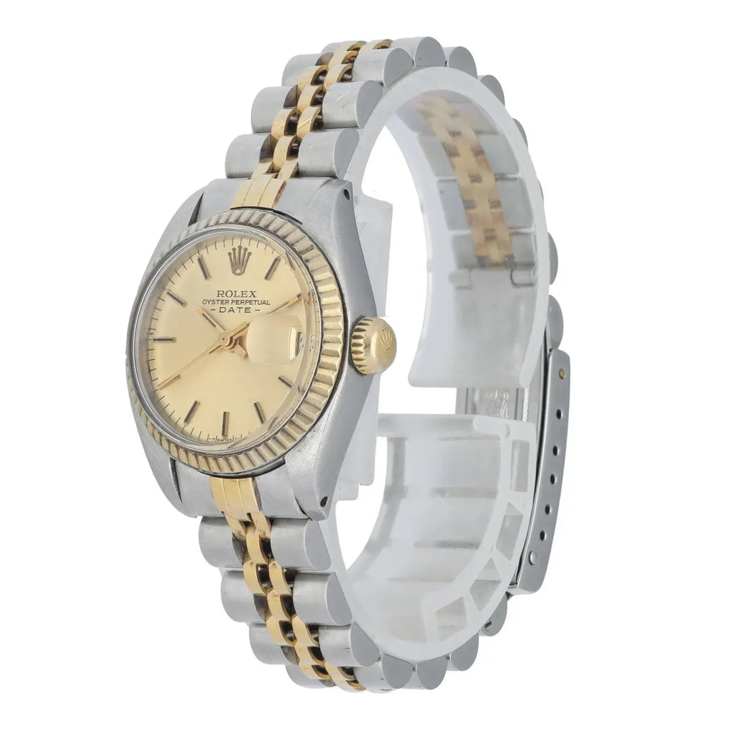 Rolex Date Gold Dial Two-Tone - Hình 2