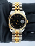 Rolex Black Motif Dial Two-Tone
