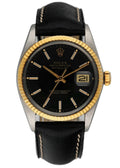 Rolex Black Dial Leather