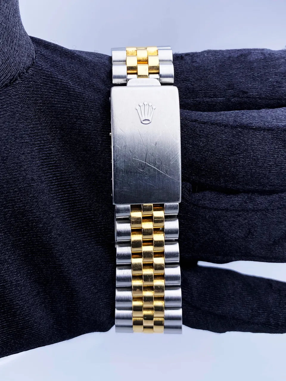 steel Rolex Datejust Black Dial Two-Tone - Hình 8