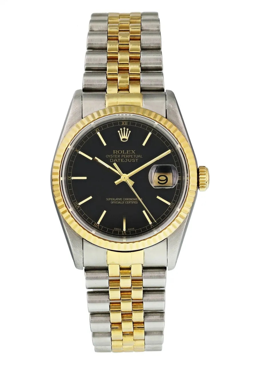 jubilee Rolex Datejust Black Dial Two-Tone