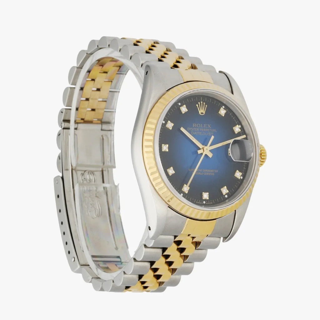 Rolex Two-Tone Blue Diamond Dial - Hình 3