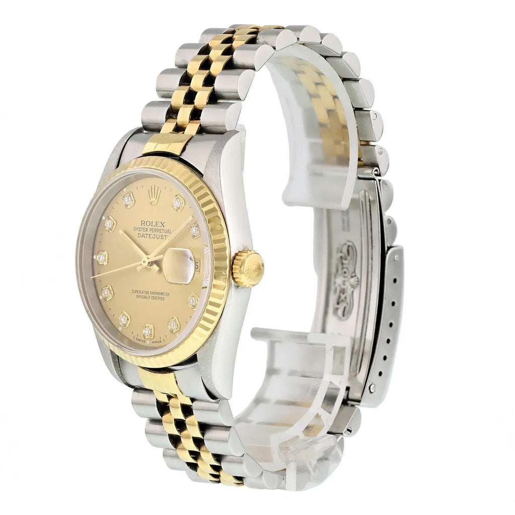 Rolex Two-Tone Gold Diamond datejust - Hình 3