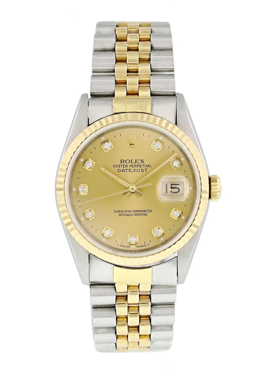 Rolex Two-Tone Gold Diamond datejust - Hình 2
